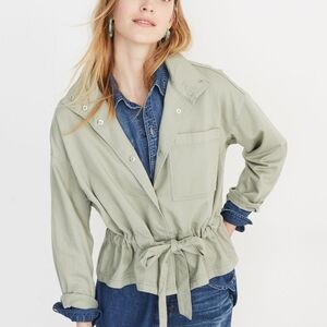 Madewell Southlake Military Jacket in Forgotten Landscape Green Size Medium